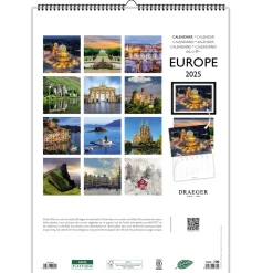 Calendriers|Agendas*Draeger Paris Calendrier Mural 2025 Décoration 29x39 cm - Europe