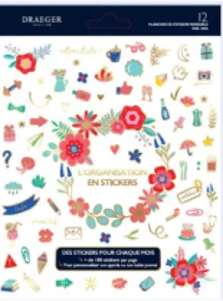Stickers Muraux|Stickers D'organisation*Draeger Paris Carnet De Stickers D'Organisation - 12 planches