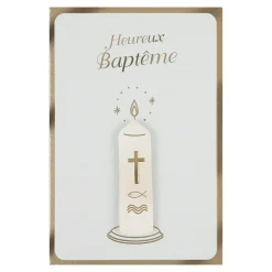 Cérémonie*Draeger Paris Carte baptême Bougie