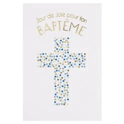 Cérémonie*Draeger Paris Carte baptême Croix