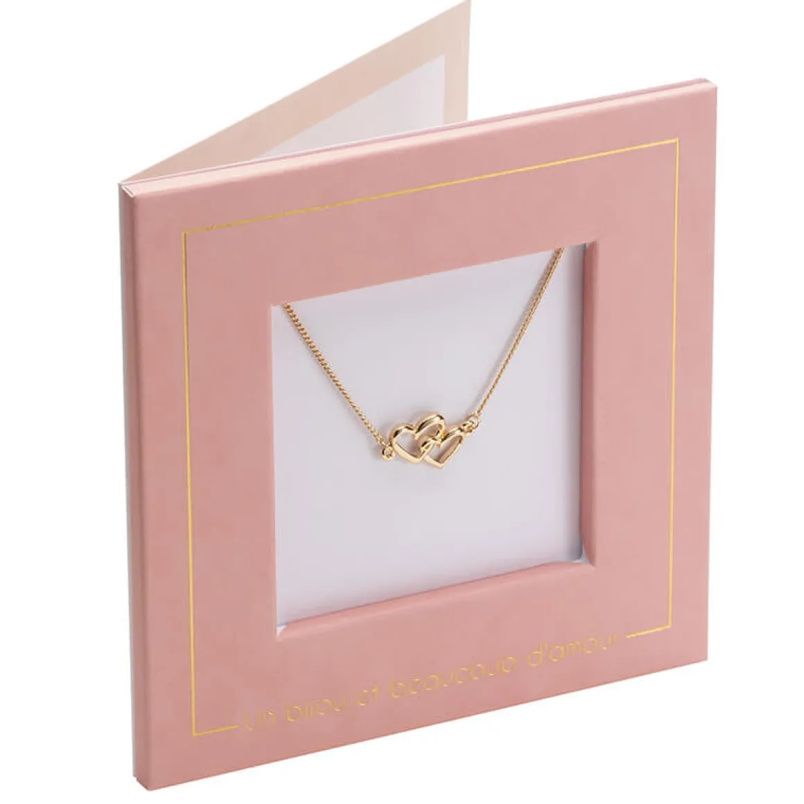 Colliers*Draeger Paris Carte bijou - Collier Coeurs entrelacés