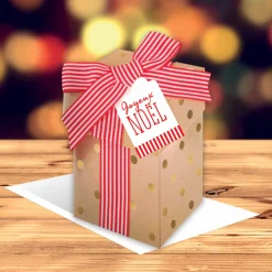 Cartes De Noêl*Draeger Paris Carte de Voeux Signature en Forme de Cadeau