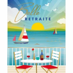 Cartes Géantes*Draeger Paris Carte Maxi de départ " Belle Retraite "