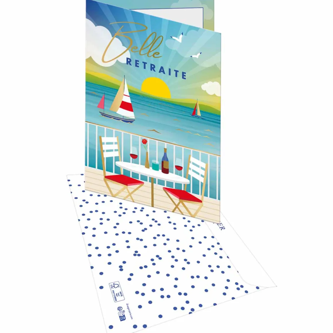 Cartes Géantes*Draeger Paris Carte Maxi de départ " Belle Retraite "