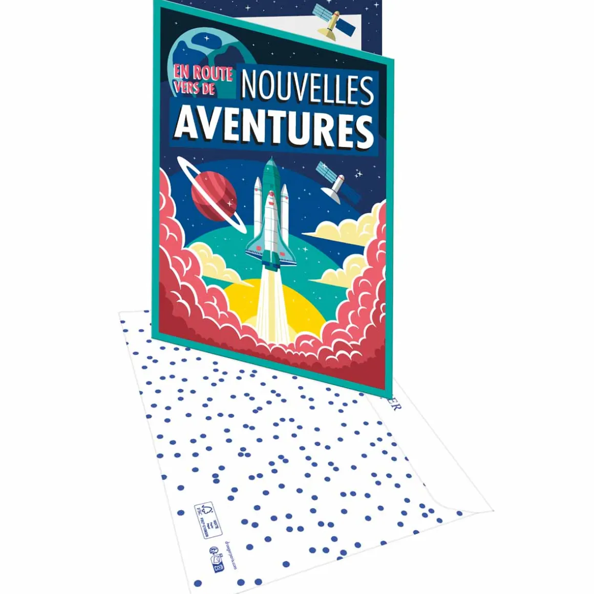 Cartes Géantes*Draeger Paris Carte Maxi pour un Départ - " En Route Vers De Nouvelles Aventures "