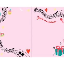 Cartes Musicales*Draeger Paris Carte Musicale " Un anniversaire plein de surprises "