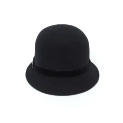 Chapeaux*Draeger Paris Chapeau en Laine Cloche Feutre Noir