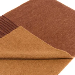 Foulards & Capes*Draeger Paris Écharpe Réversible en Laine - Cognac et Camel