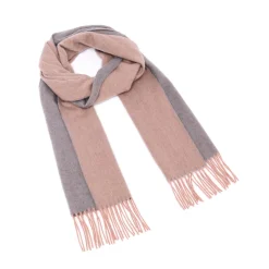 Foulards & Capes*Draeger Paris Écharpe Réversible en Laine - Grise et Nude