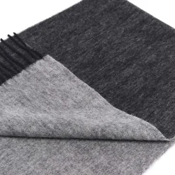 Foulards & Capes*Draeger Paris Écharpe Réversible en Laine - Noir et Gris