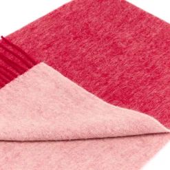 Foulards & Capes*Draeger Paris Écharpe Réversible en Laine - Ivoire et Rouge