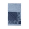 Foulards & Capes*Draeger Paris Écharpe Réversible en Laine - Bleu Ciel et Marine