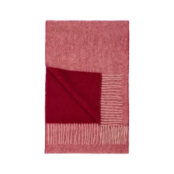 Foulards & Capes*Draeger Paris Écharpe Réversible en Laine - Bordeaux et Rouge