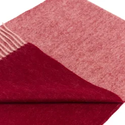 Foulards & Capes*Draeger Paris Écharpe Réversible en Laine - Bordeaux et Rouge