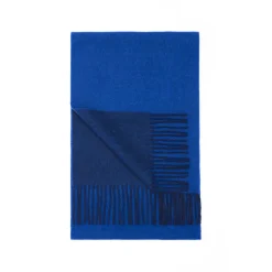 Foulards & Capes*Draeger Paris Écharpe Réversible en Laine - Bleu Roi et Marine