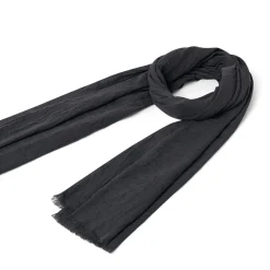 Foulards & Capes*Draeger Paris Chèche uni gris foncé