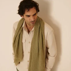 Foulards & Capes*Draeger Paris Chèche uni kaki