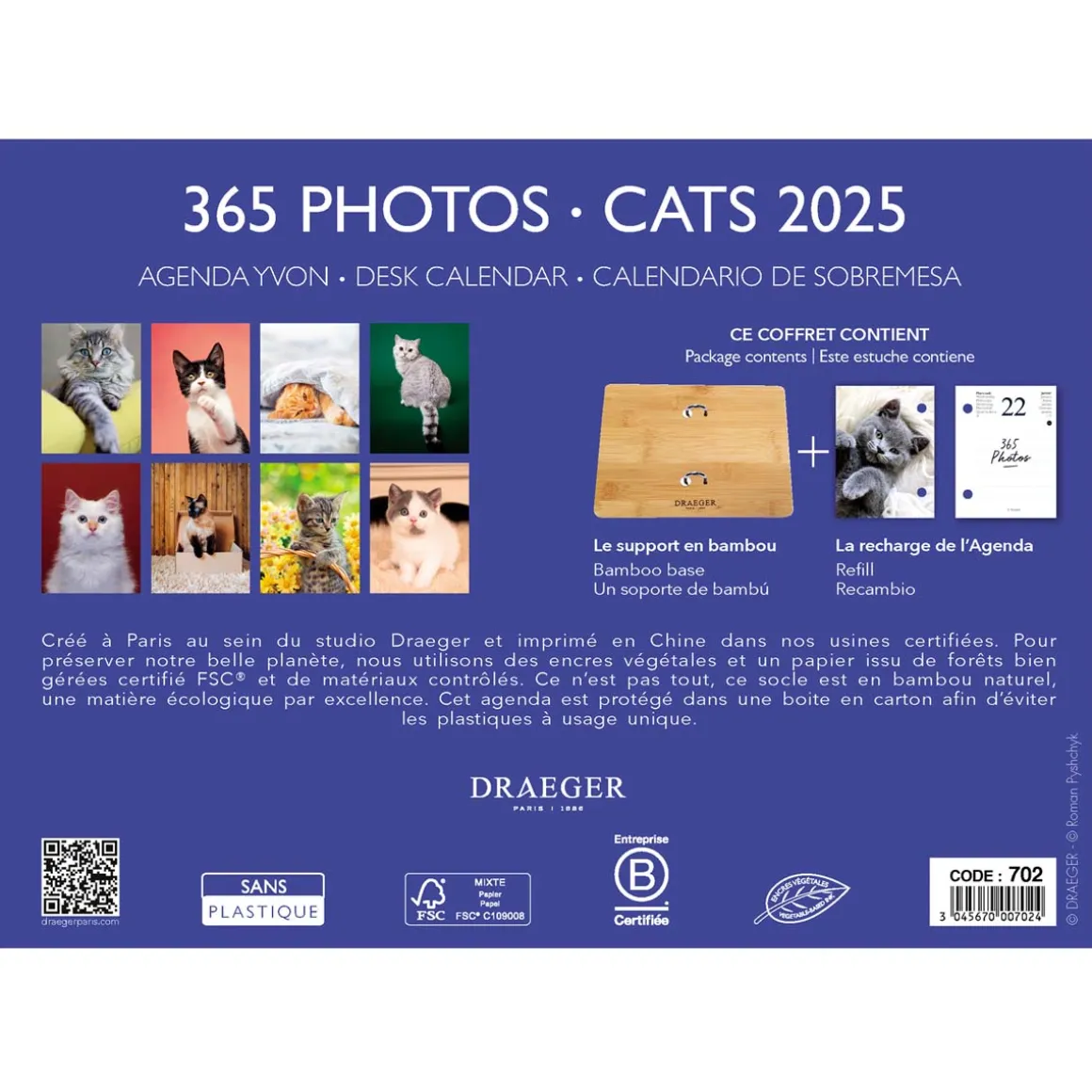 Agendas*Draeger Paris Coffret éphéméride Agenda Yvon 2025 - Différents Thèmes