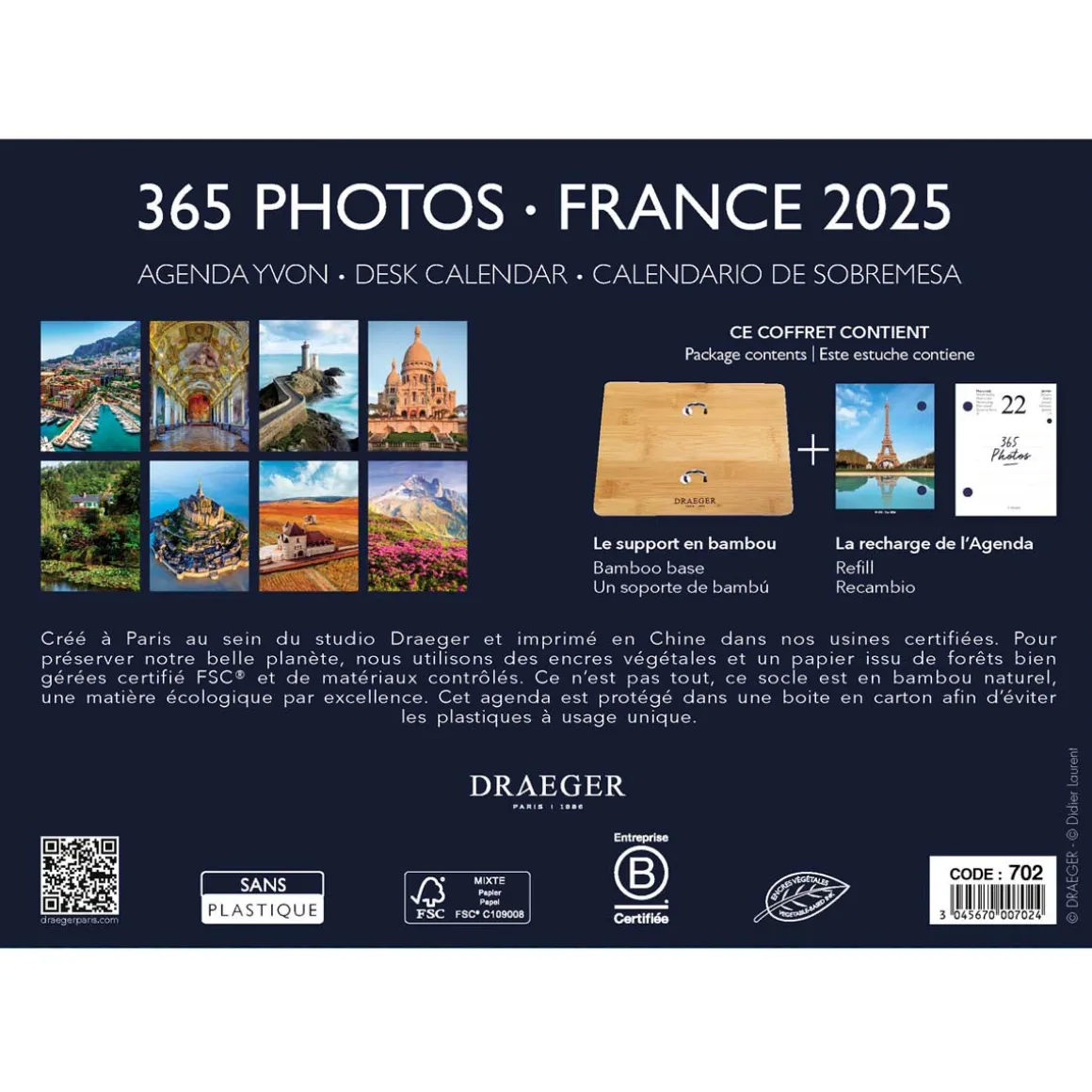 Agendas*Draeger Paris Coffret éphéméride Agenda Yvon 2025 - Différents Thèmes