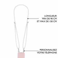 Cordons De Telephone*Draeger Paris Cordon Téléphone Mobile Chic - Argenté