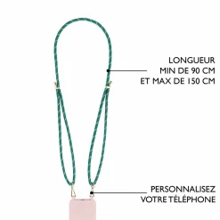 Cordons De Telephone*Draeger Paris Cordon Téléphone Mobile Chic - Vert