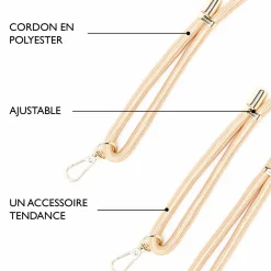Cordons De Telephone*Draeger Paris Cordon Téléphone Mobile Chic - Doré