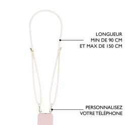 Cordons De Telephone*Draeger Paris Cordon Téléphone Mobile Chic - Beige