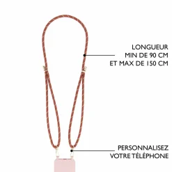 Cordons De Telephone*Draeger Paris Cordon Téléphone Mobile Chic - Camel