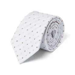 Cravates*Draeger Paris Cravate à pois roses et camel