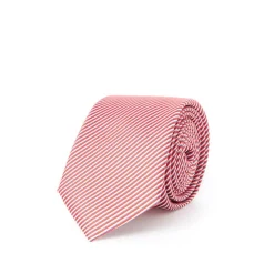 Cravates*Draeger Paris Cravate en Soie Jacquard Rouge