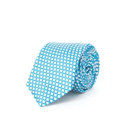 Cravates*Draeger Paris Cravate en Soie Twil Imprimée Bleu