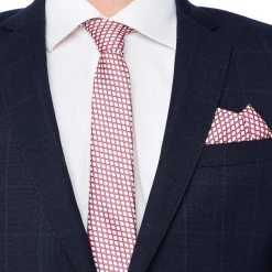 Cravates*Draeger Paris Cravate en Twill de Soie Imprimée - Rouge