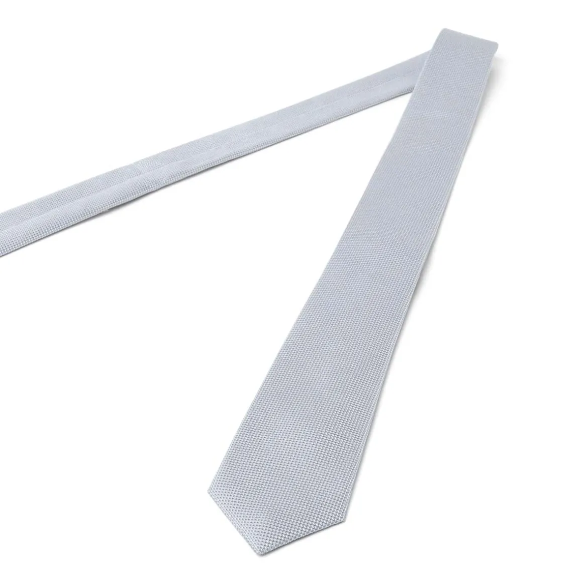 Cravates*Draeger Paris Cravate fine à losanges gris clair