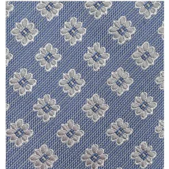 Cravates*Draeger Paris Cravate jacquard en 100% soie - Imprimé Fleur - Bleu - 150 x 6 x 7 cm