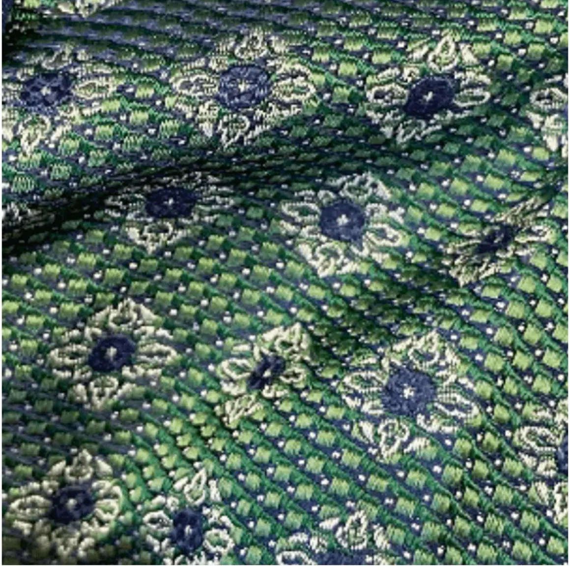 Cravates*Draeger Paris Cravate jacquard en 100% soie - Imprimé Fleur - Bleu - 150 x 6 x 7 cm