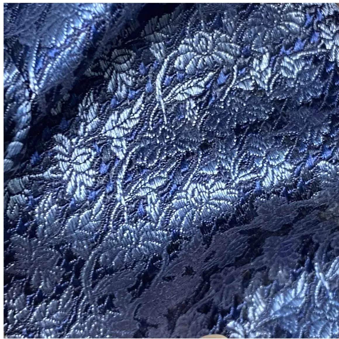 Cravates*Draeger Paris Cravate jacquard en 100% soie - Imprimé Fleur - Bleu - 150 x 6 x 7 cm