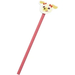 Fournitures Scolaires*Draeger Paris Crayon à papier avec gomme Chiot - Rouge