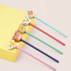 Fournitures Scolaires*Draeger Paris Crayon à papier avec gomme Chiot - Rouge