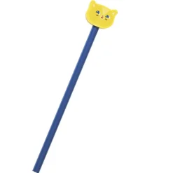 Fournitures Scolaires*Draeger Paris Crayon à papier avec gomme Chat - Bleu