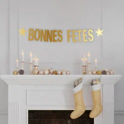 Décorations De Table*Draeger Paris Décoration de Maison pour Noël - Kit de Réveillon Blanc et Or pour les Fêtes