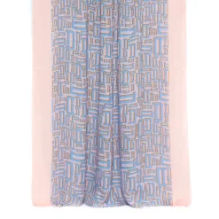 Foulards & Écharpes*Draeger Paris Foulard imprimé signature Draeger - Bleu et Orange - Homme - 70x180 cm