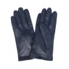 Gants*Draeger Paris Gants Bi-Matière en Cuir d’Agneau - Marine