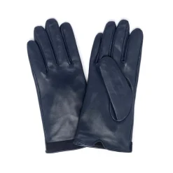 Gants*Draeger Paris Gants Bi-Matière en Cuir d’Agneau - Marine