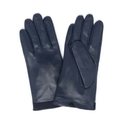 Gants*Draeger Paris Gants Bi-Matière en Cuir d’Agneau - Marine