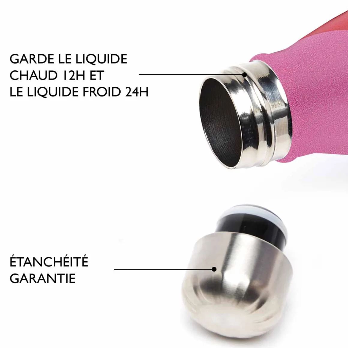 Vacances & Voyages|Gourdes Thermos*Draeger Paris Gourde inox - jaune rose noir