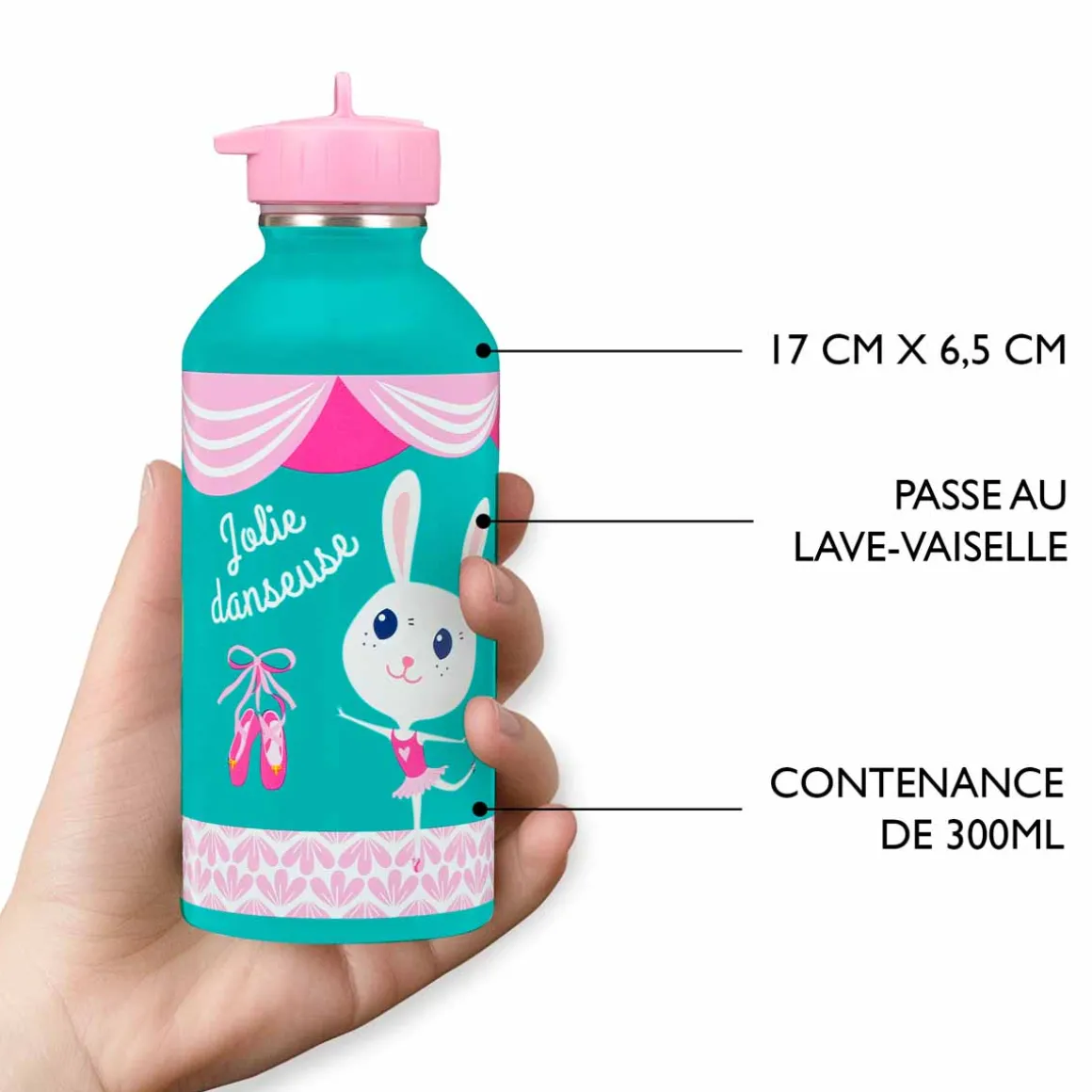 Gourdes*Draeger Paris Gourde inox enfant - Jolie danseuse