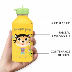 Gourdes*Draeger Paris Gourde inox enfant - Ma super gourde - tigre