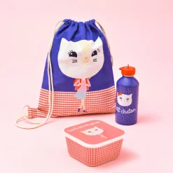 Gourdes*Draeger Paris Gourde inox enfant - Petit chaton - bleu