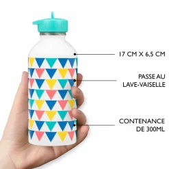Gourdes*Draeger Paris Gourde inox enfant - Triangles multicolores