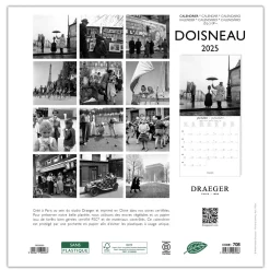 Calendriers|Agendas*Draeger Paris Grand Calendrier Mural 29x29 cm 2025 - Robert Doisneau